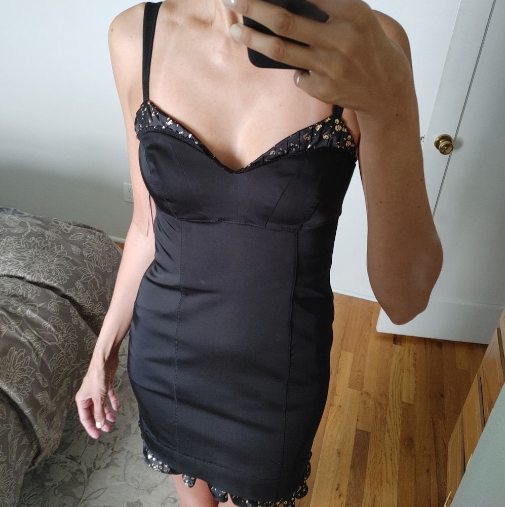 SEXY Guess Jeans Bodycon Mini Evening Dress Sz 3